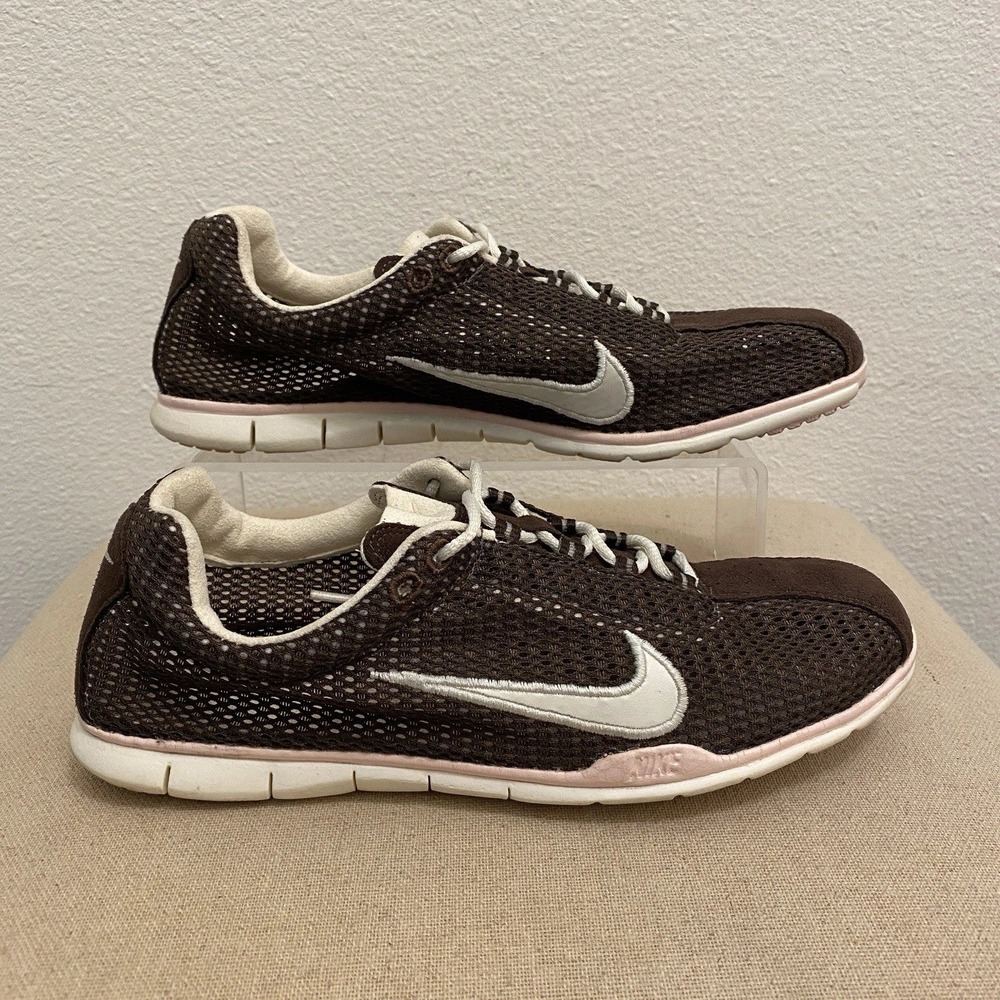 Y2K Nike Dayfly Retro Sneakers 7.5 Brown Pink Mesh Athletic Track Shoes 2007‎